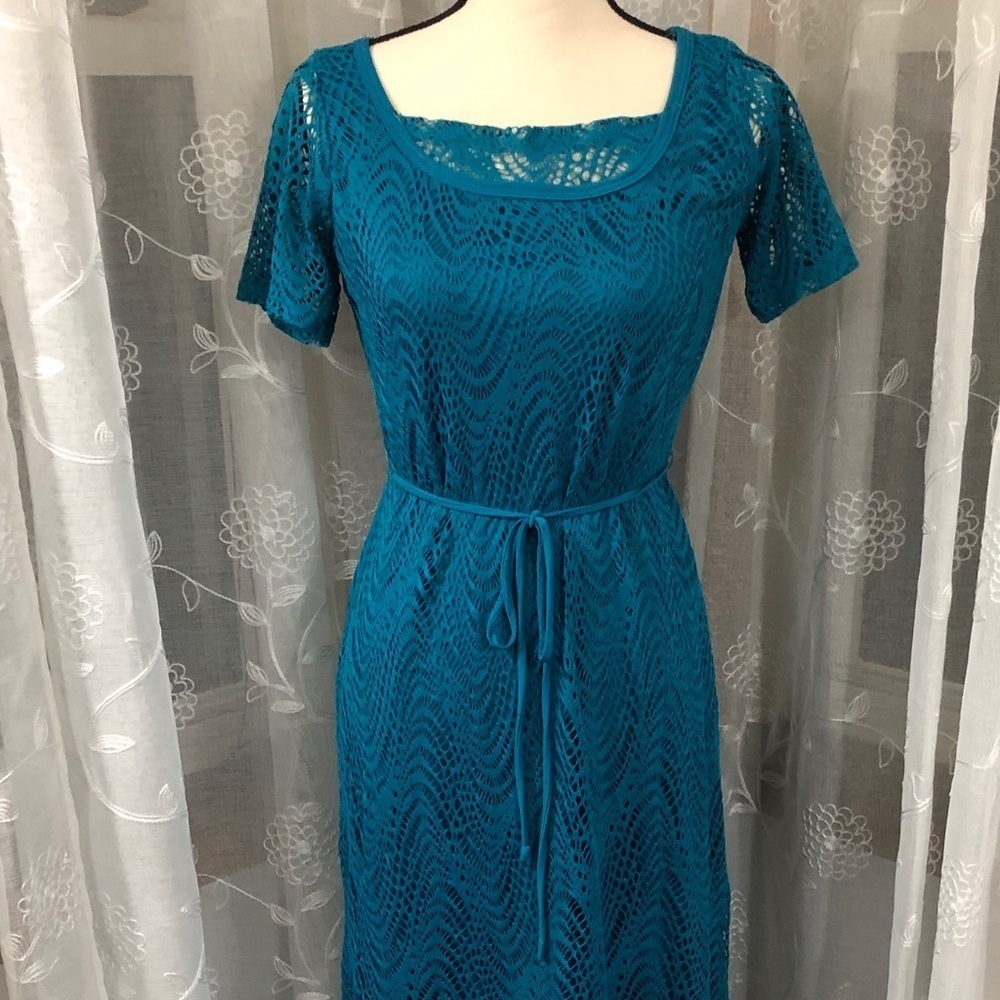 Roz & Ali Aqua blue dress size 10